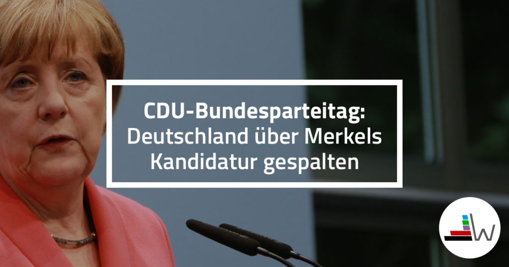 Deutschland über Merkels Kandidatur gespalten